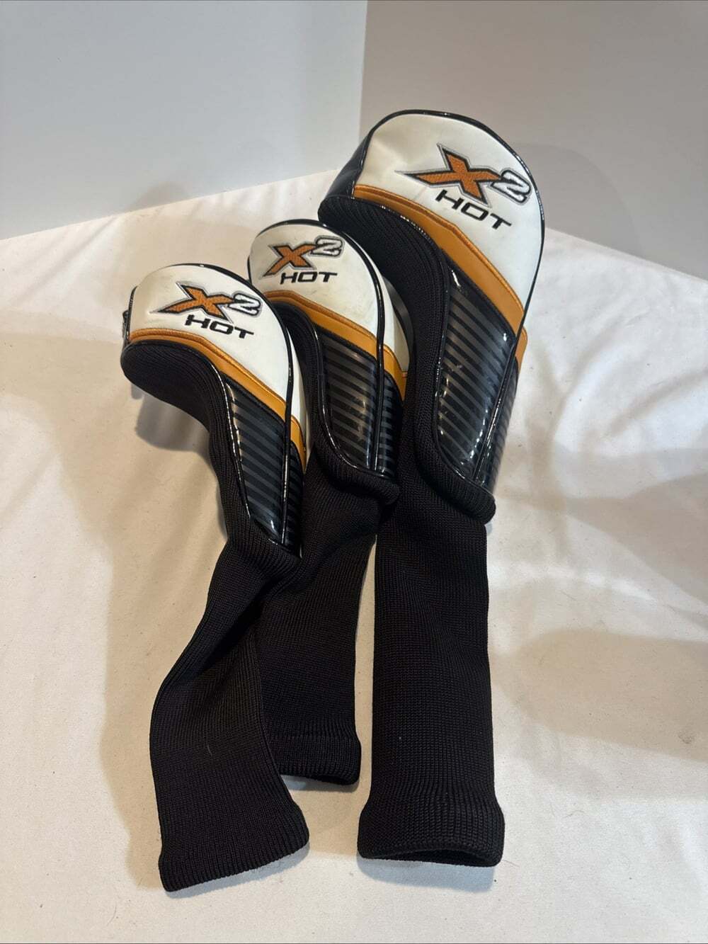 Set Of 3 Callaway X2 Hot Driveway & Fairway Wood Headcovers Fair Shape
